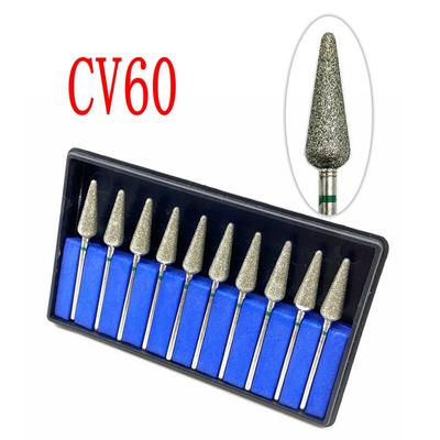 10pcs/box Dental Diamond Polishing Burs Aircraft Polish Burs 2.35mm Shank HP Diamond Burs Dental Lab