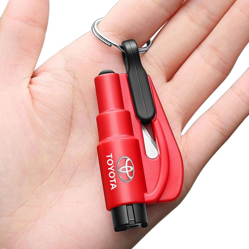 2-in-1 Car Tools Car Safety Hammer Window Breake Life Saving Seat Belt Cutter for Toyota Trd GR Corolla Yaris CHR Avensis Camry Land Cruiser