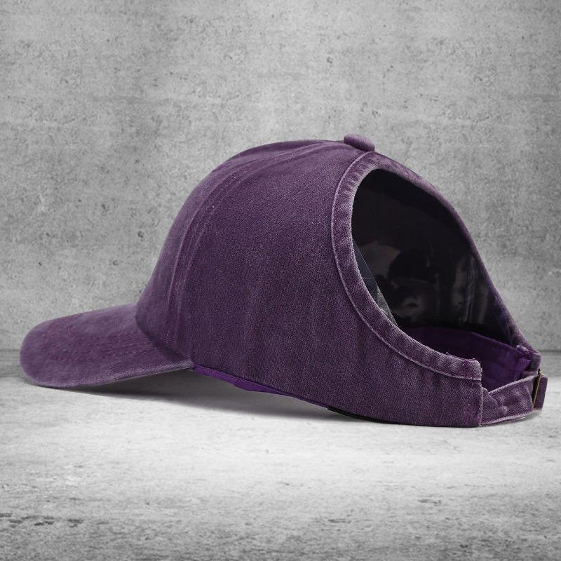 

Hot Sale Ponytail Cap Summer Breathable Shade Sunscreen Baseball Cap Empty Top Cap Retro Cap One Size фиолетовый