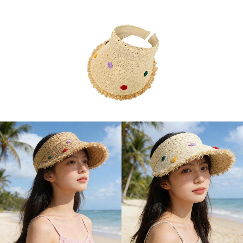 Womens Summer Straw Hat With Breathable Wicker Material And Sun Protection