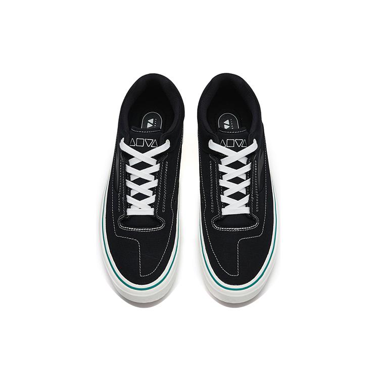 New Anta Ao Li MD Anti Slip And Wear Resistant Lightweight Low Top Skateboard Shoes Men's Black White 112238013-7