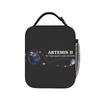 Artemis II Maanmissie Lunchtas Vintage Lunchbox Picknick Draagbare Rits Tote Voedselzakken Voor Vrouwen Oxford Print Koeltas