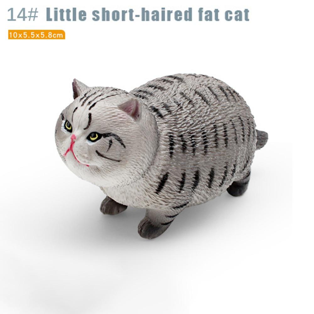 PVC Simulation Cat Model Devon Curly Cat Lifelike Cat Action Figures Sleepy Stretching Cat Simulation Pet Desktop Ornament