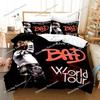 Michael Jackson Bettwäsche-Set Einzelbett Twin Full King Size Musikal Genies Bettwäsche Erwachsene Jugendliche Schlafzimmer Bettbezug-Set Super Star
