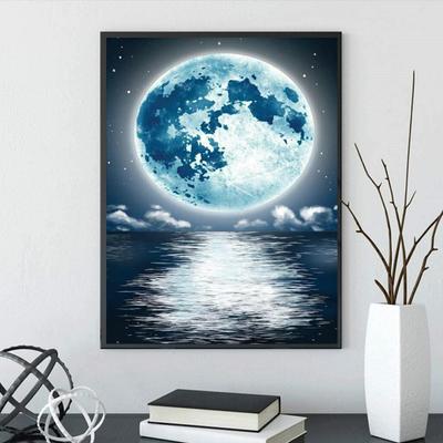 Diamond Art Painting Kits 5D Drill Jewel Moon Paint by Numbers for Adults and Kids Perfect for Relaxation And Home and Room Wall Decor