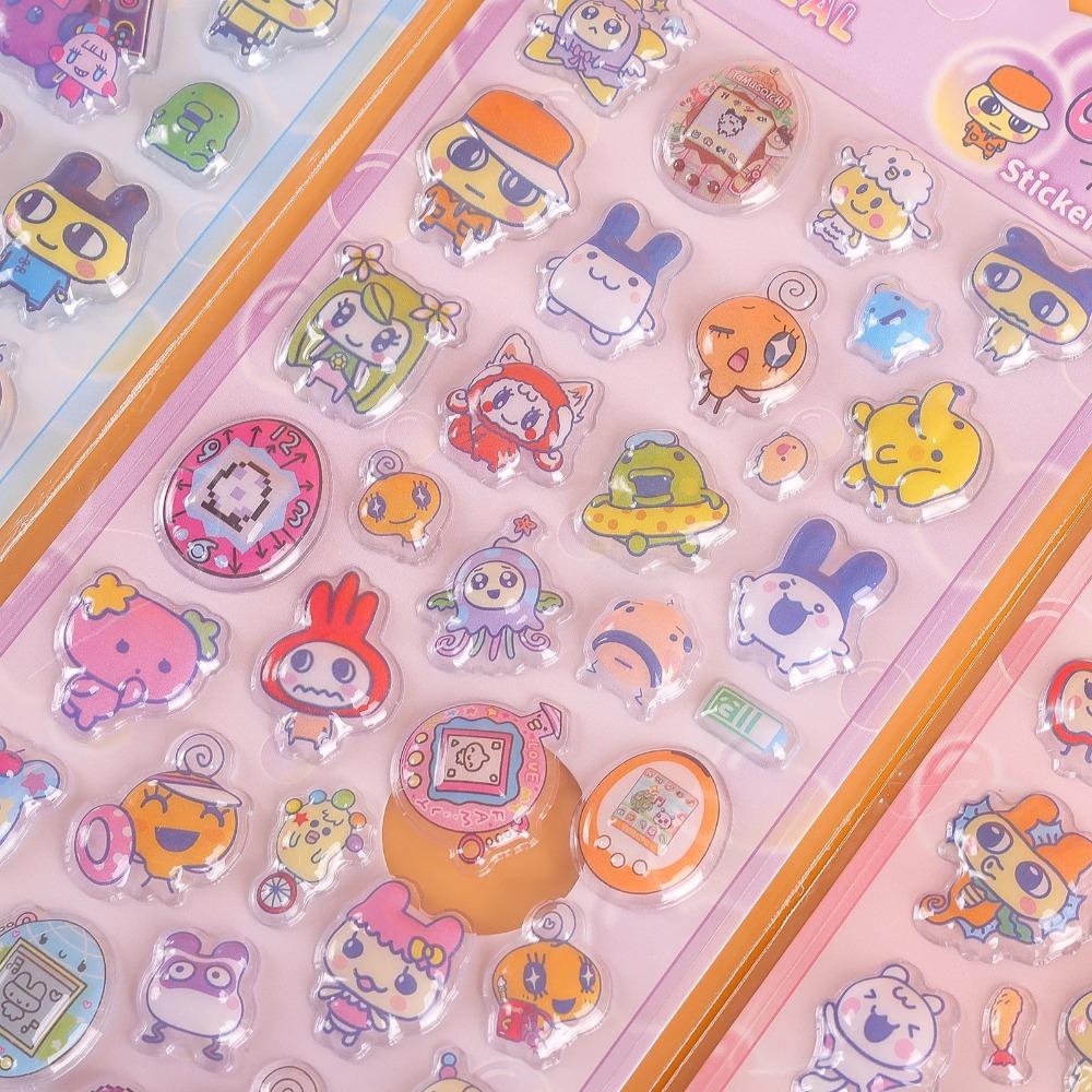 1/4 Stück Kawaii Tamagotchi Sticker 3D DIY Scrapbook Laptop Aufkleber Bonbon Tropfen Siegel Aufkleber Scrapbooking Party Mitgebsel Geschenke CC