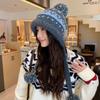 Vintage Knit Beret Wool Blend Warm Hat For Autumn Winter Women