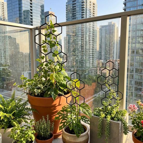 Plant Trellis for Climbing Plants Rustproof Garden Planter Trellis Decorative Plant Support Trellis for Potted Plants Monstera Ivy Pothos Flower Vine