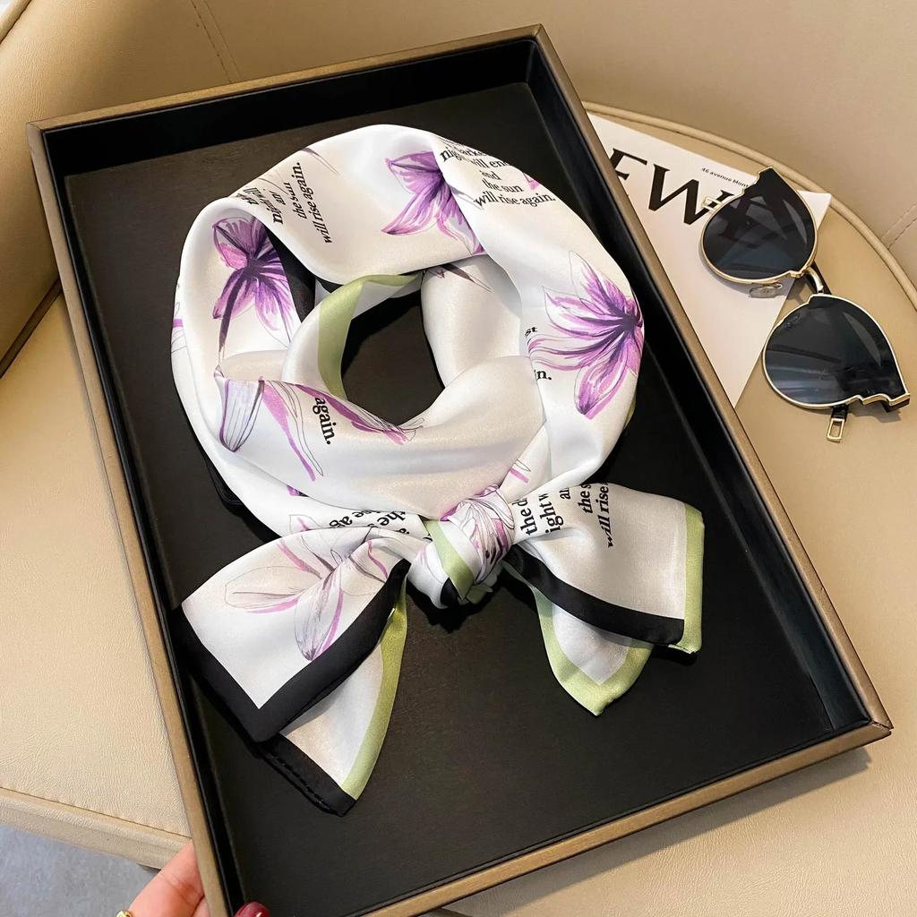 17*150cm Ribbon Silk Scarfs Female Luxury Design Hair Band Skinny Scarf Neck Ties Women Bag Scarves Neckerchief Foulard Lady
