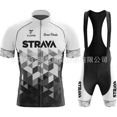 Herren Fahrradtrikot Set Kurzarm Schnelltrocknend Atmungsaktiv Rennrad Bekleidung