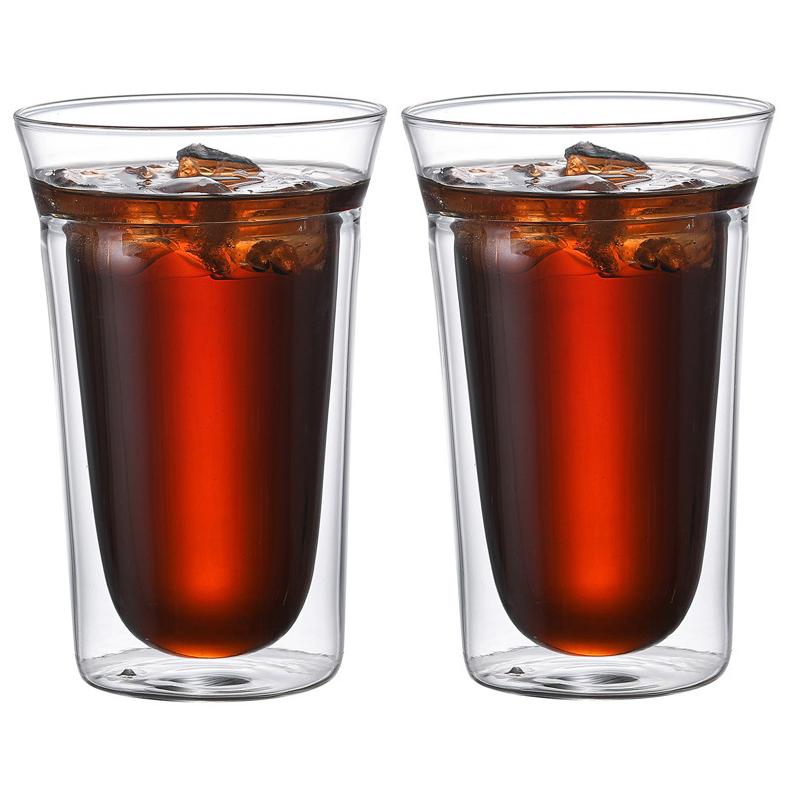 2 stuks Dubbellaags Glazen Mok Set Espresso Koffiekopje Anti-brandwond Brandy Wijn Shotglas Theekopje Heldere Mok 120/180/280ml