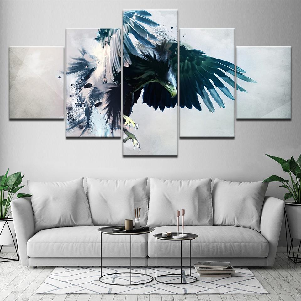 The Eagle 5 Piece Wallpapers Art Canvas Print modern Poster Modular art painting for Living Room Home Decor