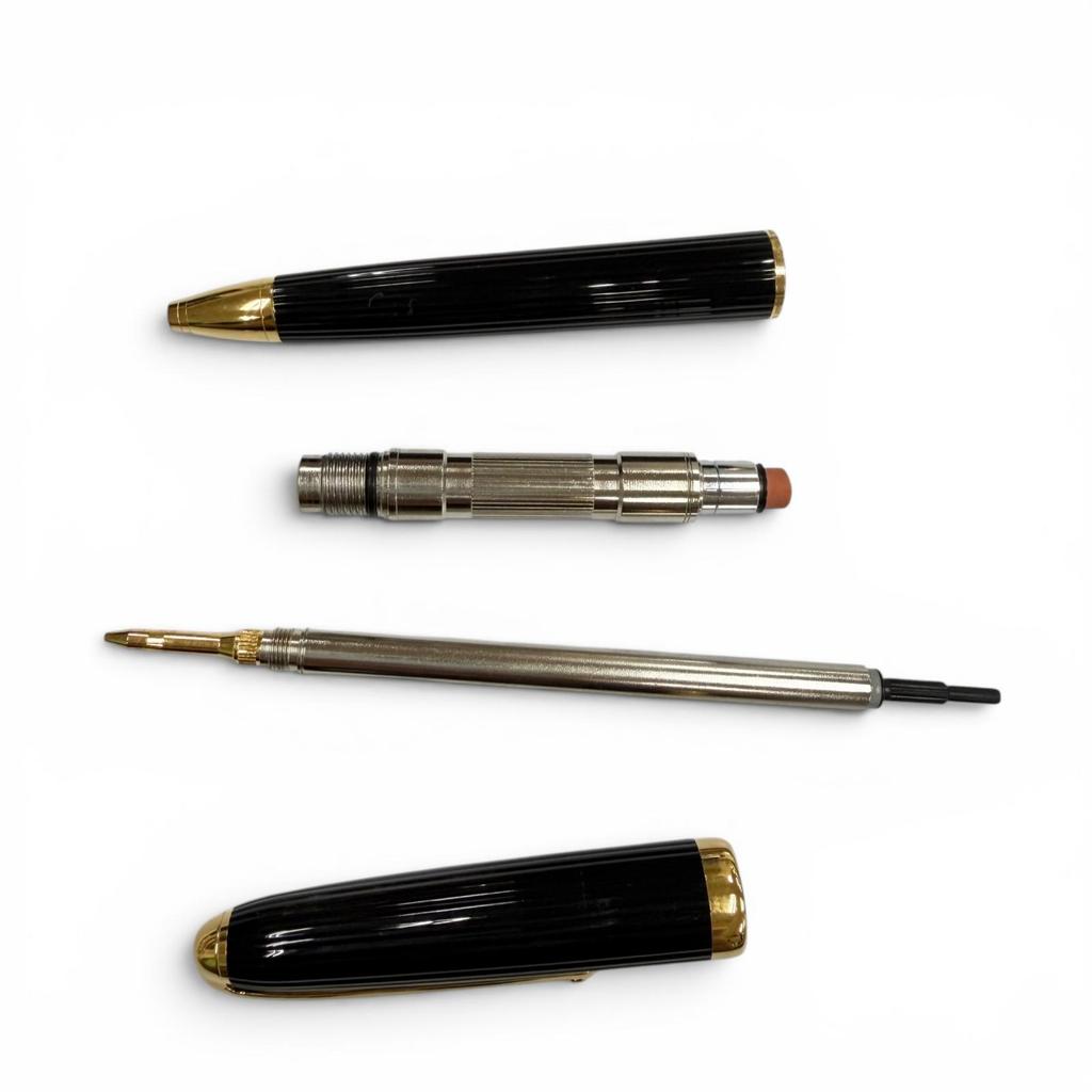 Very Good Cartier mechanical pencil Louis Cartier Stripe Twist Style black mens Used