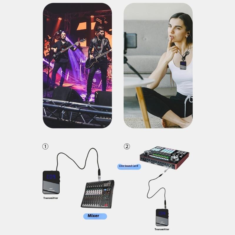 Wireless Monitor Stage Return Rechargeable In Ear Monitoring System for Outdoor Small Concerts Theater Band Live