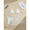 Women's Three Piece Split Bikini Swimsuit Set