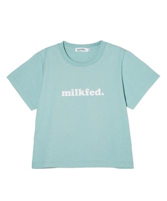 Milkfed Cooper Logo Compact Short Sleeve Tee In Light Green Women's