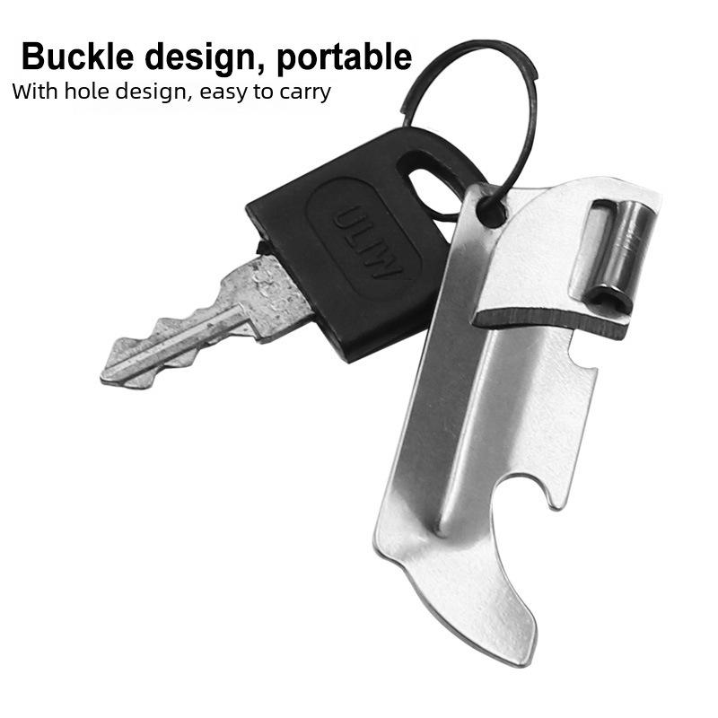 Stainless Steel Multi-Purpose Folding Can & Bottle Opener Gadget