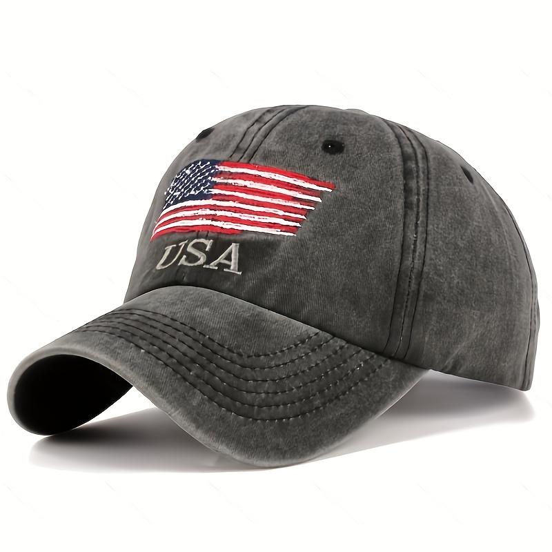 UnisexS Trendy Versatile Baseball Cap American Flag Retro Design ValentineS Day Gift Breathable Comfortable Outdoor Sports Casual
