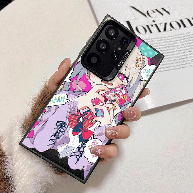 Anime Kwaii Girl Ins Style Soft Phone Case for Samsung Galaxy S24 S25 FE S26 Edge S23 Ultra S22 Plus S21 + Shockproof Cover Back