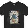 Utagawa Kuniyoshi Ukiyo-e T-Shirt Beautiful Geisha Night Cherry Blossoms Kimono