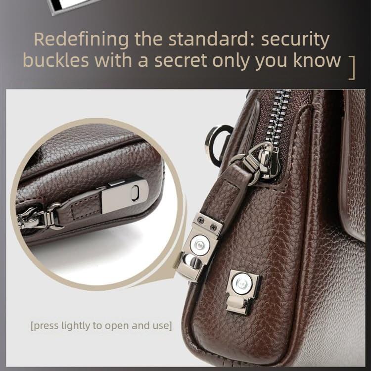 Men's Lychee Pattern Business Clutch Bag
