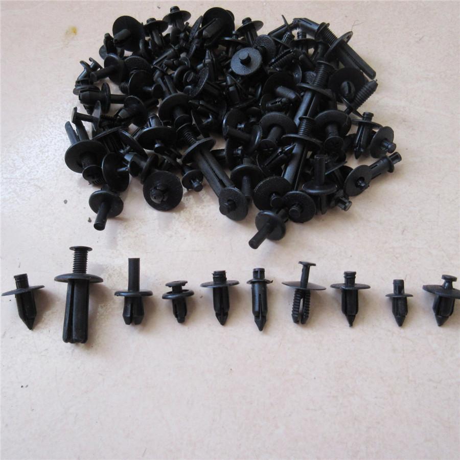 100PCS Mixed Car Bumper Leaf Plate Fender Trunk Screw Rivets Set For All Auto Plastic Fastener Clips