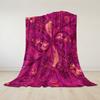 Magenta Swirl Flannel Blanket Warm Soft Halloween Christmas Couch Warm Cozy Decorative Decor Gift for All Season