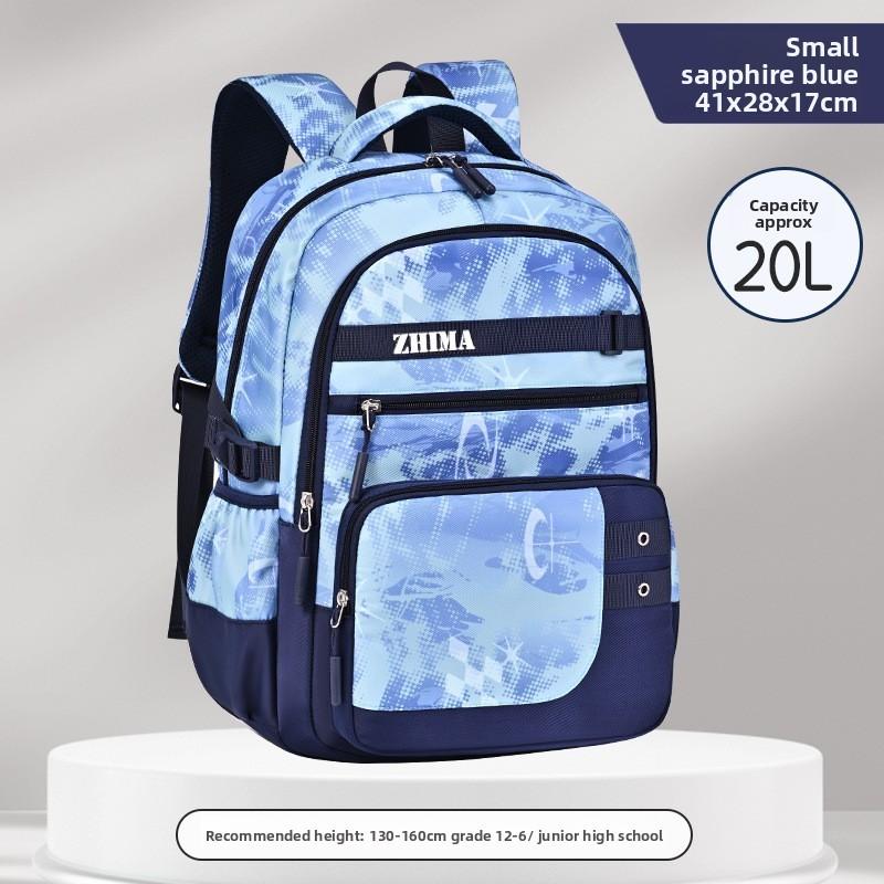 

Sesame Baby Student Backpack With Oxford Fabric For Middle School Teens Blue Small