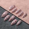 Press-On Nails With Pink Leopard Print Design - Sweet Edgy Style Women Almond Short/Long Tips Flexible Fit
