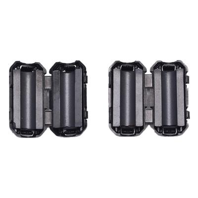 2 buc Negru 5 mm Clip-On Noise Ferită Core Ring Filtru de margele RFI EMI Clip de cablu