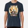 Corgi Eating Ramen Cute Kawaii Noodles Premi S To 5XL Made In the AU/USA T-Shirt