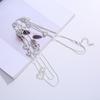 Necklace Simple And Popular Peach Heart Exquisite Long Necklace Double-Layer Sweater Chain