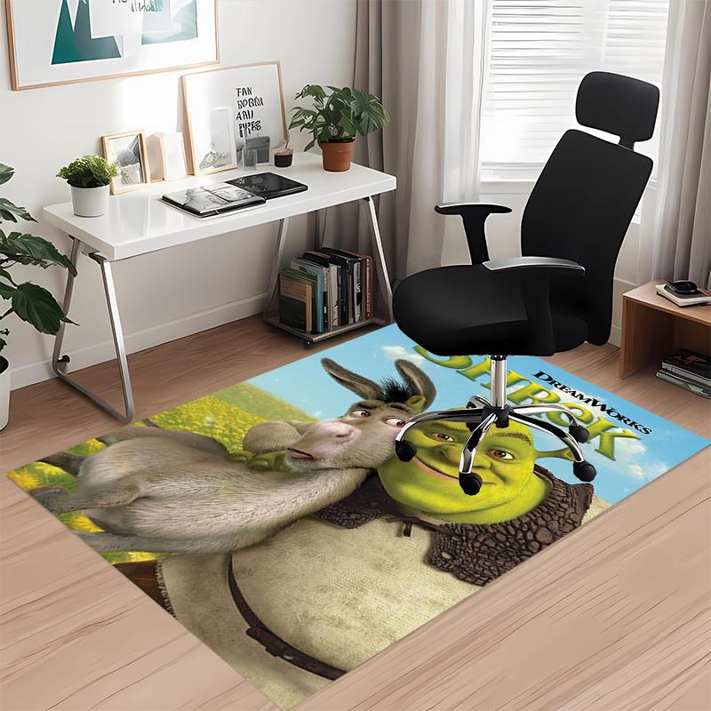 Shrek Printed Carpet, for Office Chair Living Room Bedroom Kitchen Room Decor Gifts.