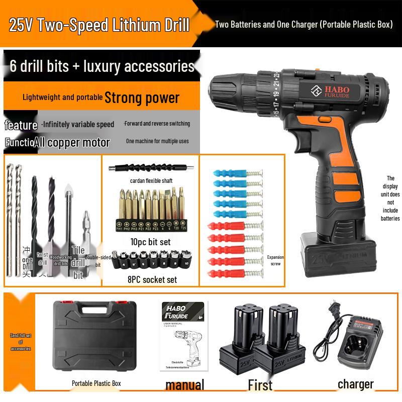 12V Rechargeable Lithium Impact Drill and Electric Screwdriver/Wrench Combo