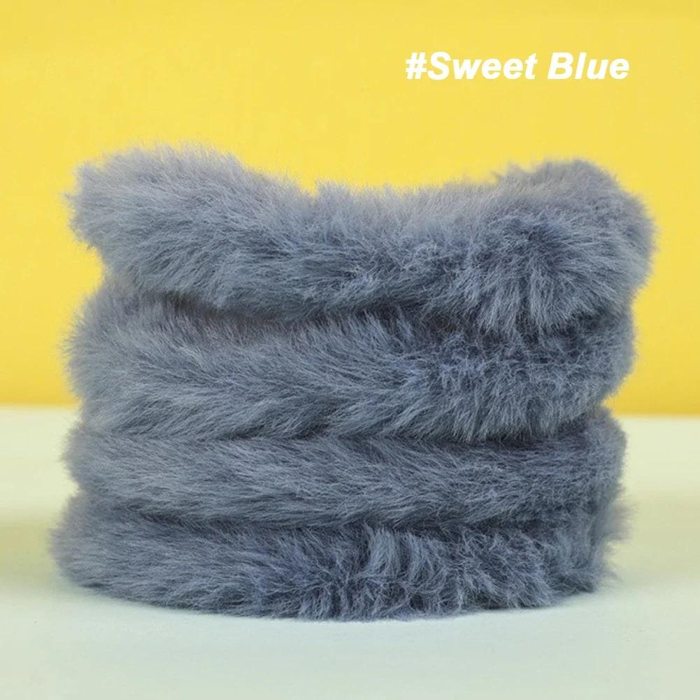 1m Plush Rabbit Hair Twisting Rod Color Fur Ribbon Tapes Rod DIY Gift Plush Twist Wire Stick Dog Toy Handmade Sewing Accessories