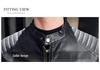 Men's Autumn Winter PU Leather Flight Jacket - Stand Collar, Casual, Trendy Motorcycle Outerwear, Plus Size Available.