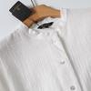 2025 Spring Women's Zen Linen White Long Sleeve Shirt