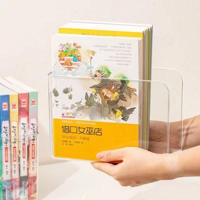 Portable Acrylic Book Stand Transparent Free Combination Bookends U-shaped Book Folder Desk Storage Rack Home Office
