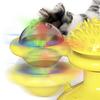 Windmill Cat Toy Soft TPR Strong Adsorption Pet Interactive Windmill Turntable Kitten Teasing Toy