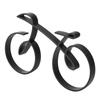 Black Wireframe Bike Metal Sculpture Iron Cycling Themed Desktop Decor  Living Room Shelf Ornament