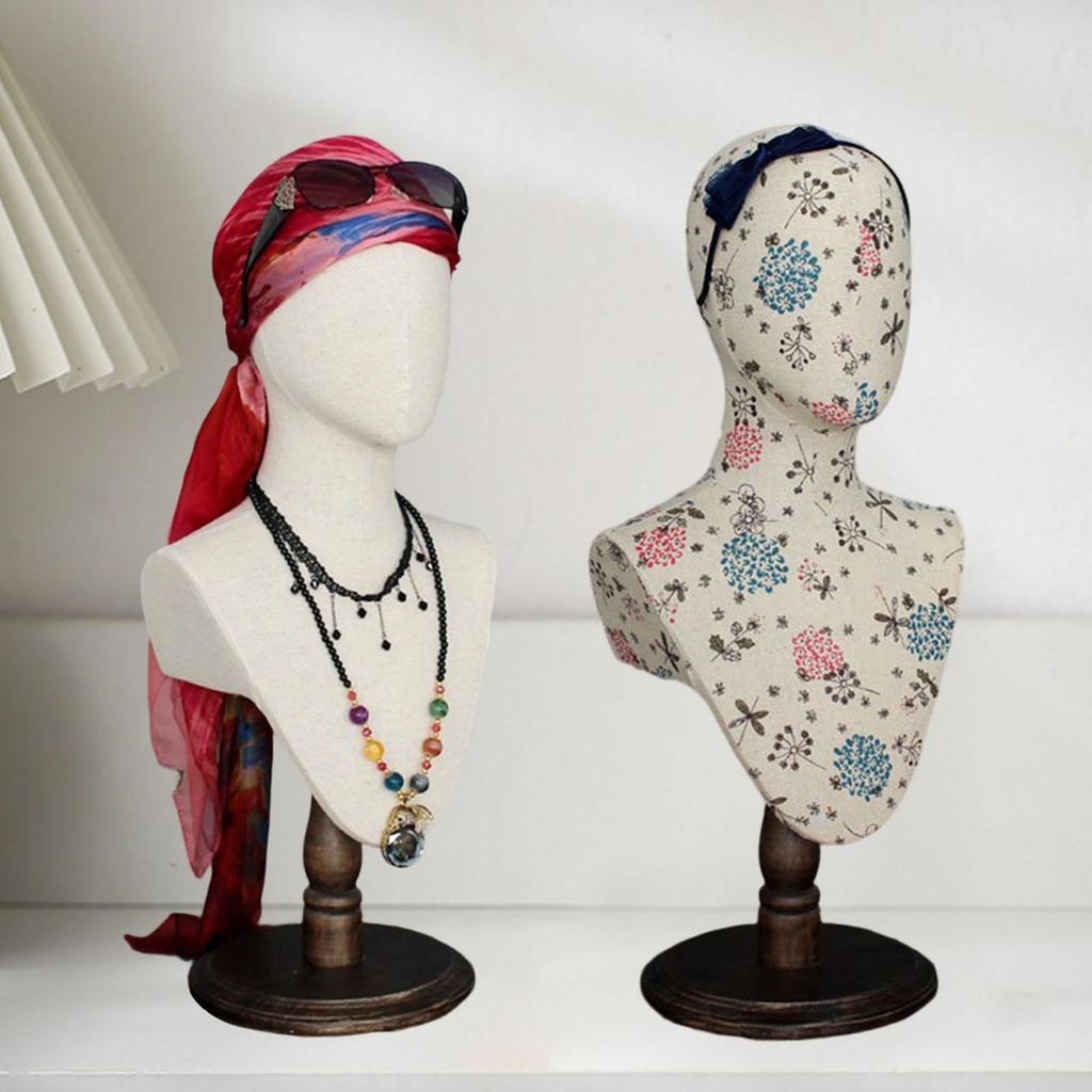 Display Model Head Mannequin Hat Stand Adjustable Height for Jewelry