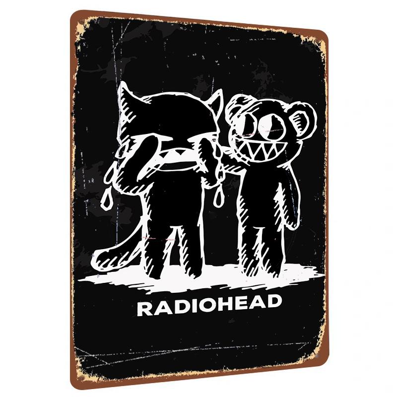 

Radiohead Band Art Metal Wall Decor Handmade Punk Rock Music Poster for Bedroom Living Room Decoration 20x30cm（7.8x11.8inch）