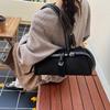 Vintage niche suede handbag bowling bag women's new casual underarm bag popular shoulder bag