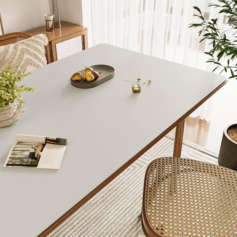 

Solid Color Leather Table Mat Waterproof And Oil-Proof Leave-In Computer Table Student Study Desk Protective Mat Coffee Table Mat Dining Table Cloth 40*60CM