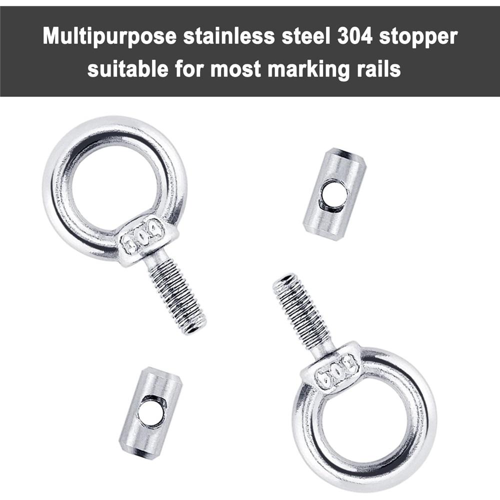 Pack Of 8 Awning Track Stopper, 304 Stainless Steel Awning Stopper For Pipe Track, Caravan, RV, Camper, Boat