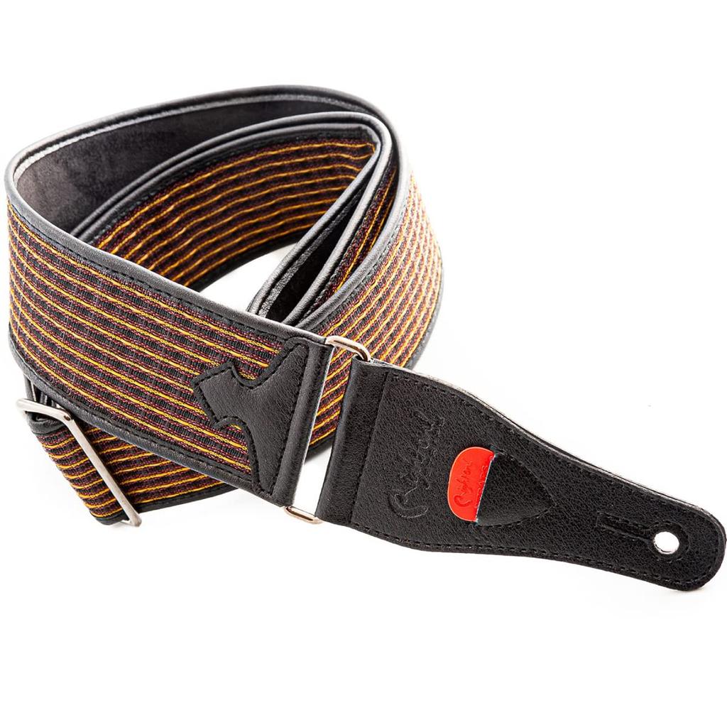 STRAPS Guitar 6cm OXBLOOD II UNIQUE RightOn! Strap, Wide, 95-150cm Long,