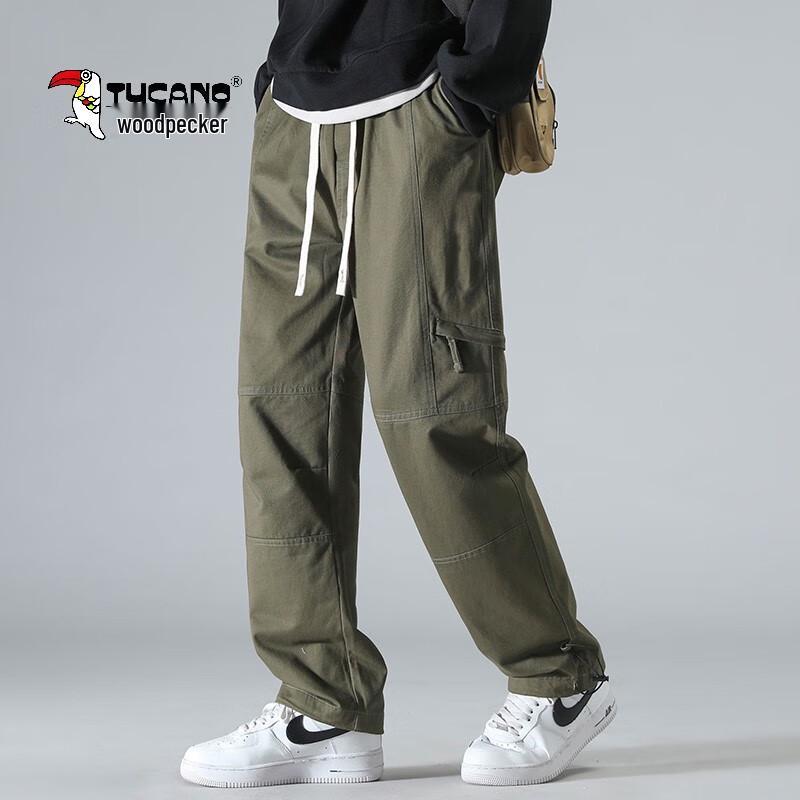 Tucano Men's Autumn/Winter Straight Cargo Casual Pants