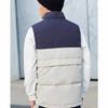 Li Ning Sport Fashion Series Color Block Duck Down Vest Men Vests Yellow Gray AMRR027-3