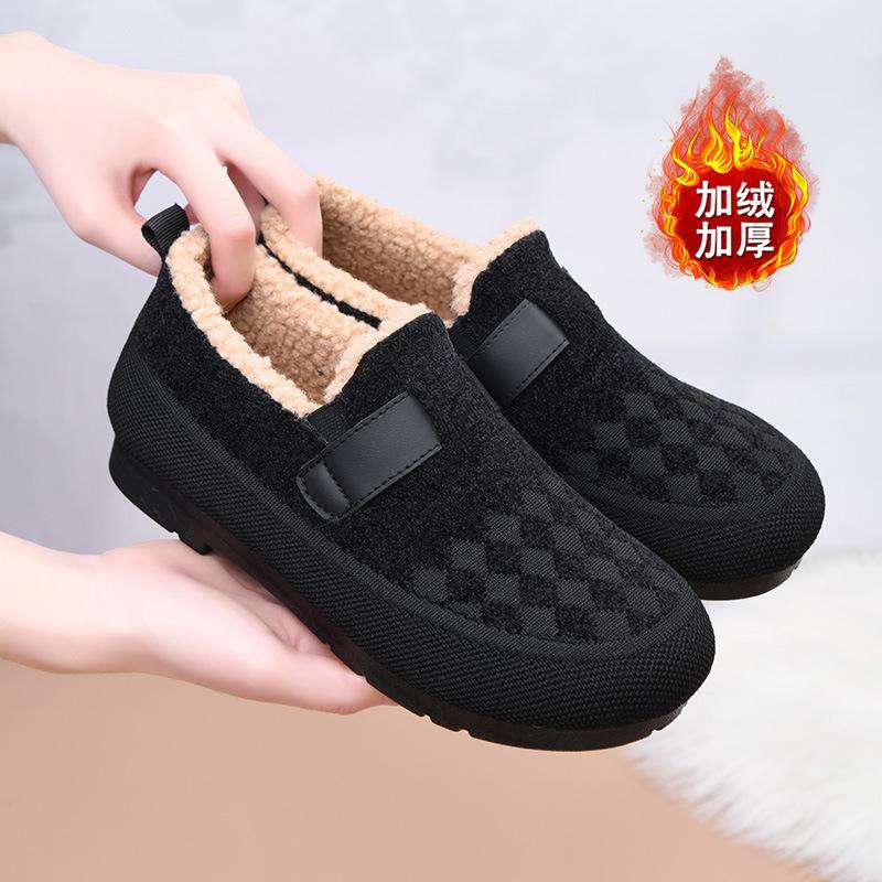 2026 Women's Winter Plush Thick Warm Women's Cotton Shoes Lightweight and Comfortable Boken Shoes New Style