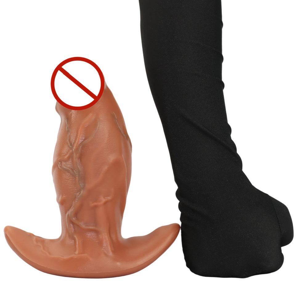 Realistic Wearable Silicone Dildo with Foreskin, Soft Veins, and Large Size for Men and Women